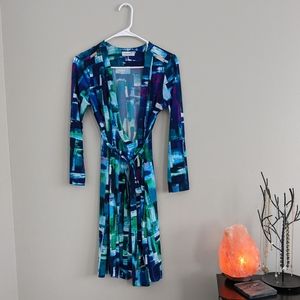 Calvin Klein Long Sleeve Wrap Dress